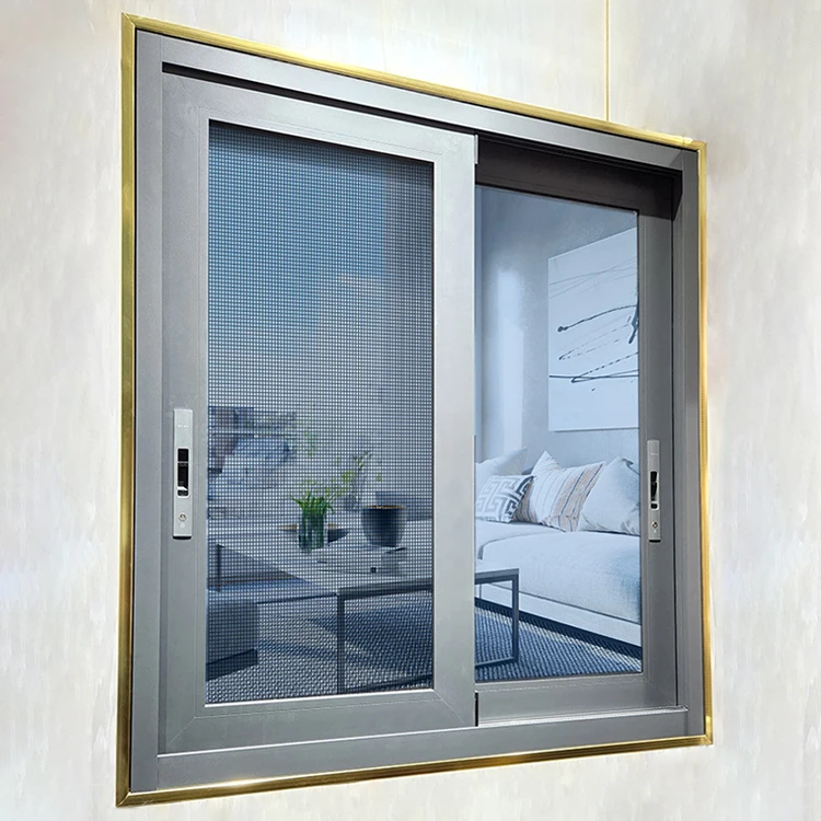 Xuanmei modern grey latest design aluminium double glazing window for house