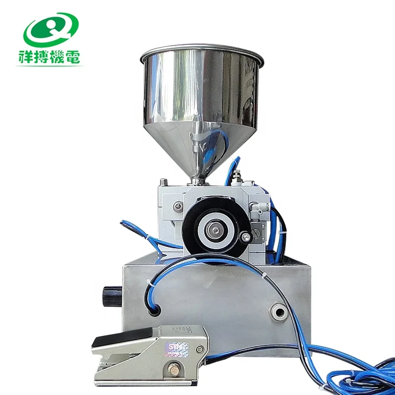 
Xiangbo factory produces a semi-automatic two-head horizontal paste filling machine that can fill 35 bottles in one minute. 