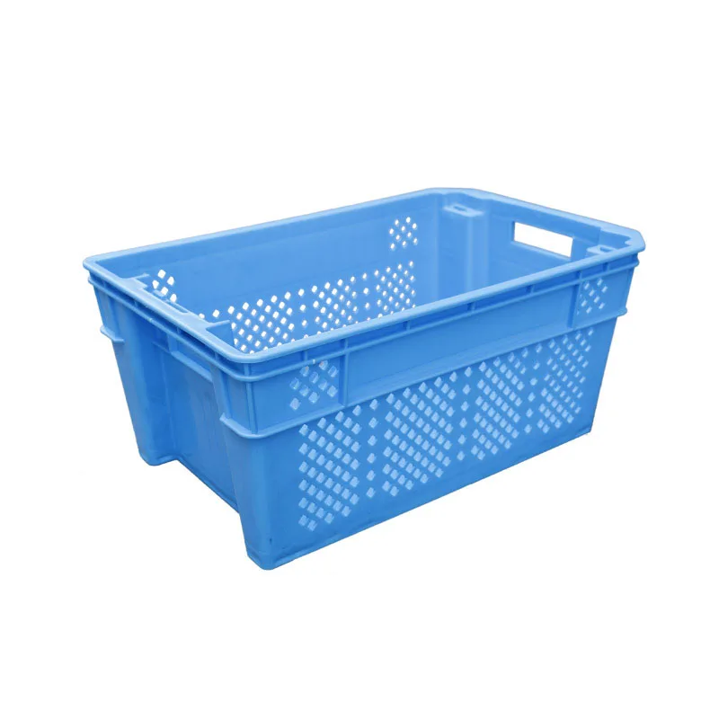 580*375*240mm reusable mesh stackable hygenic Plastic fruit and vegetable crate
