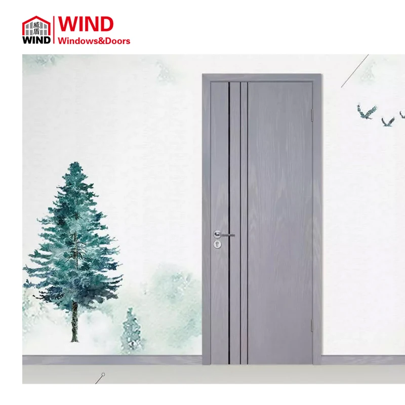 
composite maple pivot doors modern entry Long Stand Cabinet Floor Mounted Interior Half Glass Solid Wood Door 