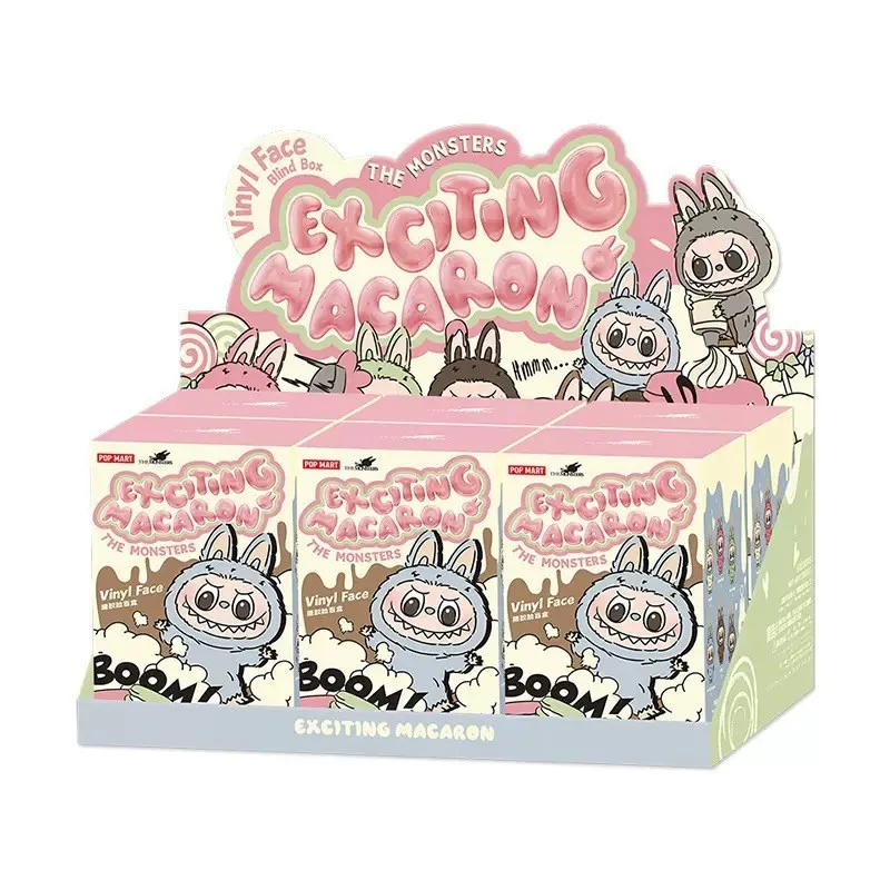 A complete set of new plastic-sealed Ono HIRONO molly SP Pop Mart series labubu macaron rubber blind box gift Cute kid toys