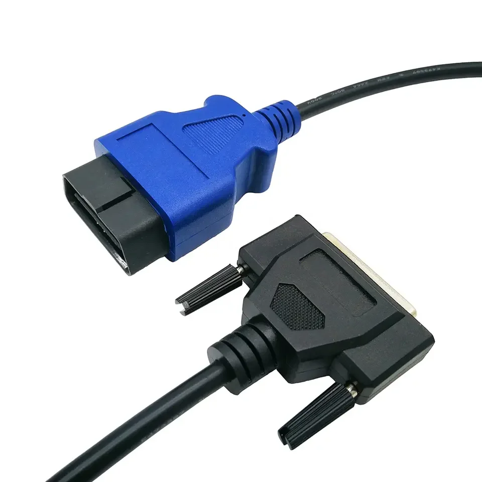 OBD II 2 16Pin Male to DB25 Female Diagnostic Extension Connector Cable Auto Diagnostic Tool Accessories