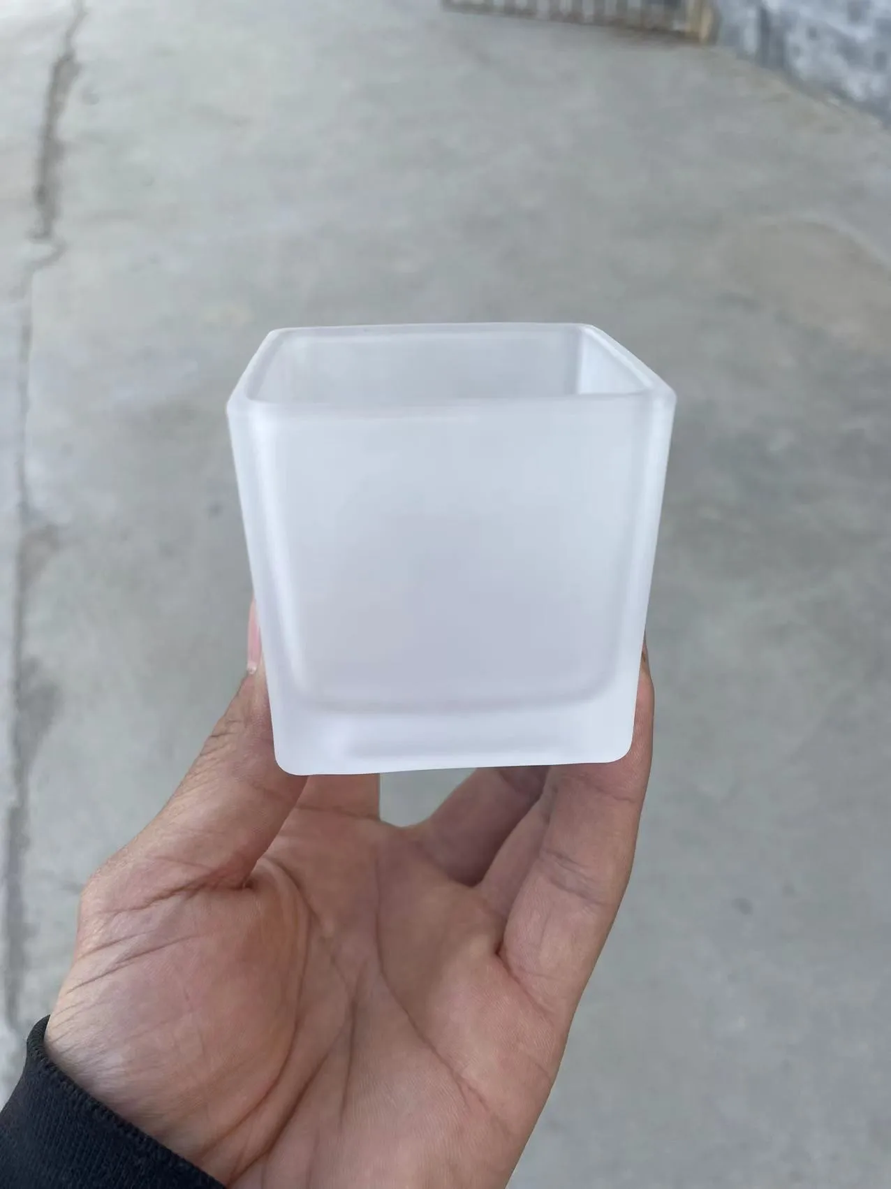 Wholesale  Home Decoration  Glass Cube Plant Flower Vases Square Clear Glass Vase