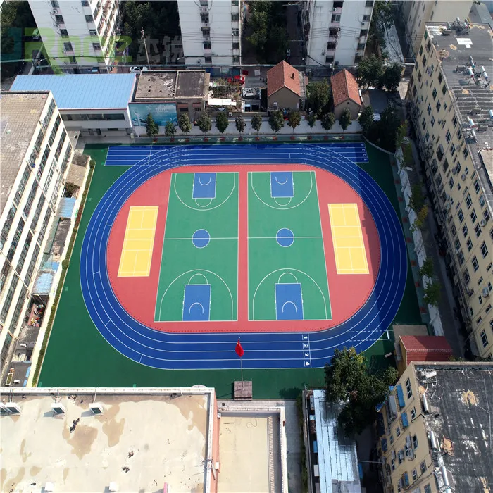 Прошедшая одобрение поверхность беговой дорожки IAAF наружное напольное покрытие для и полевой атлетики