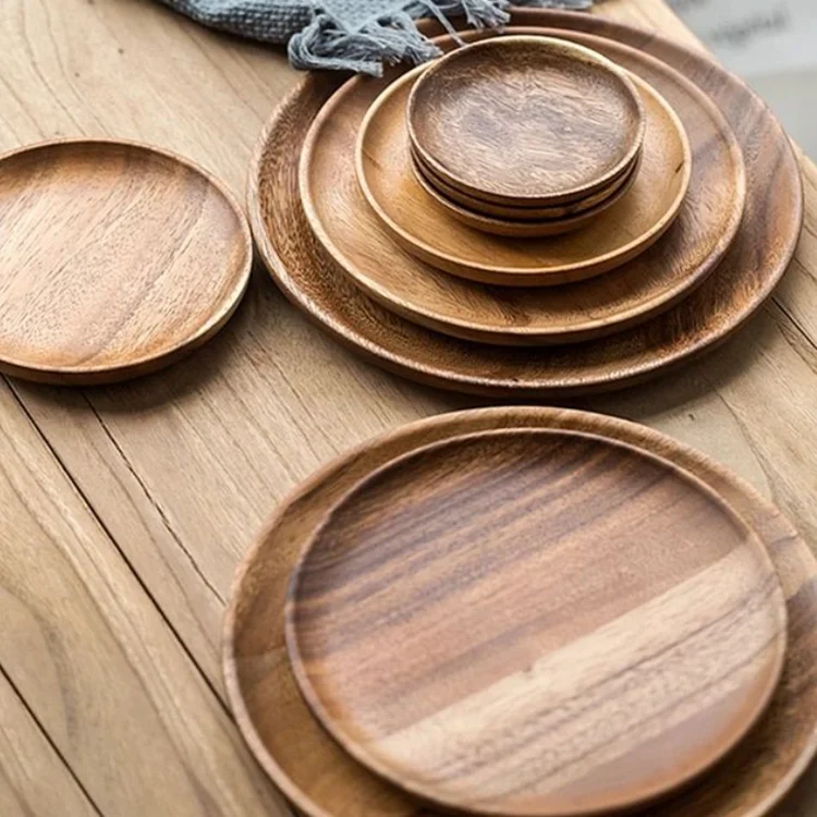 Modern art  Phuket Acacia Wood Plates wooden serving  tray are perfect to make that dining