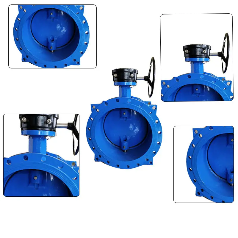 Hot Sales DN80-2800 Flanged With Gearbox Handwheel Double Eccentric Butterfly Valve