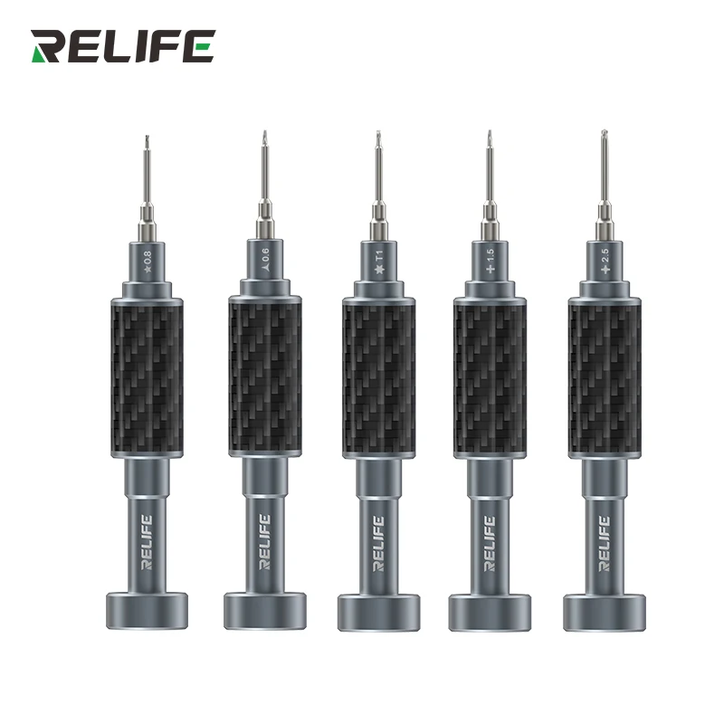 RELIFE RL-729 Carbon Fiber Steel Cannon King Screwdriver with Strong Magnetic Precision for Mobile Phone Repair Disassembly