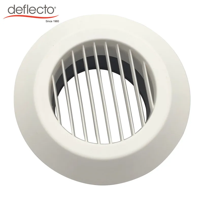 Defilto 8 дюймов ABS регулируемые вентиляционные отверстия настенный воздушный белый диффузор потолочная вентиляционная труба 200 мм Крышка вентиляционного сетка опционально