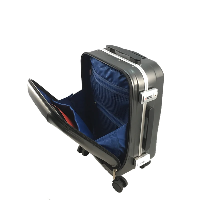 Цвет: черный, белый, индивидуальные для мужчин ручной Спиннер алюминиевые чемоданы с тихими колесами система дорожная DL-2464 сделано багаж на ролликах рамка чемоданы