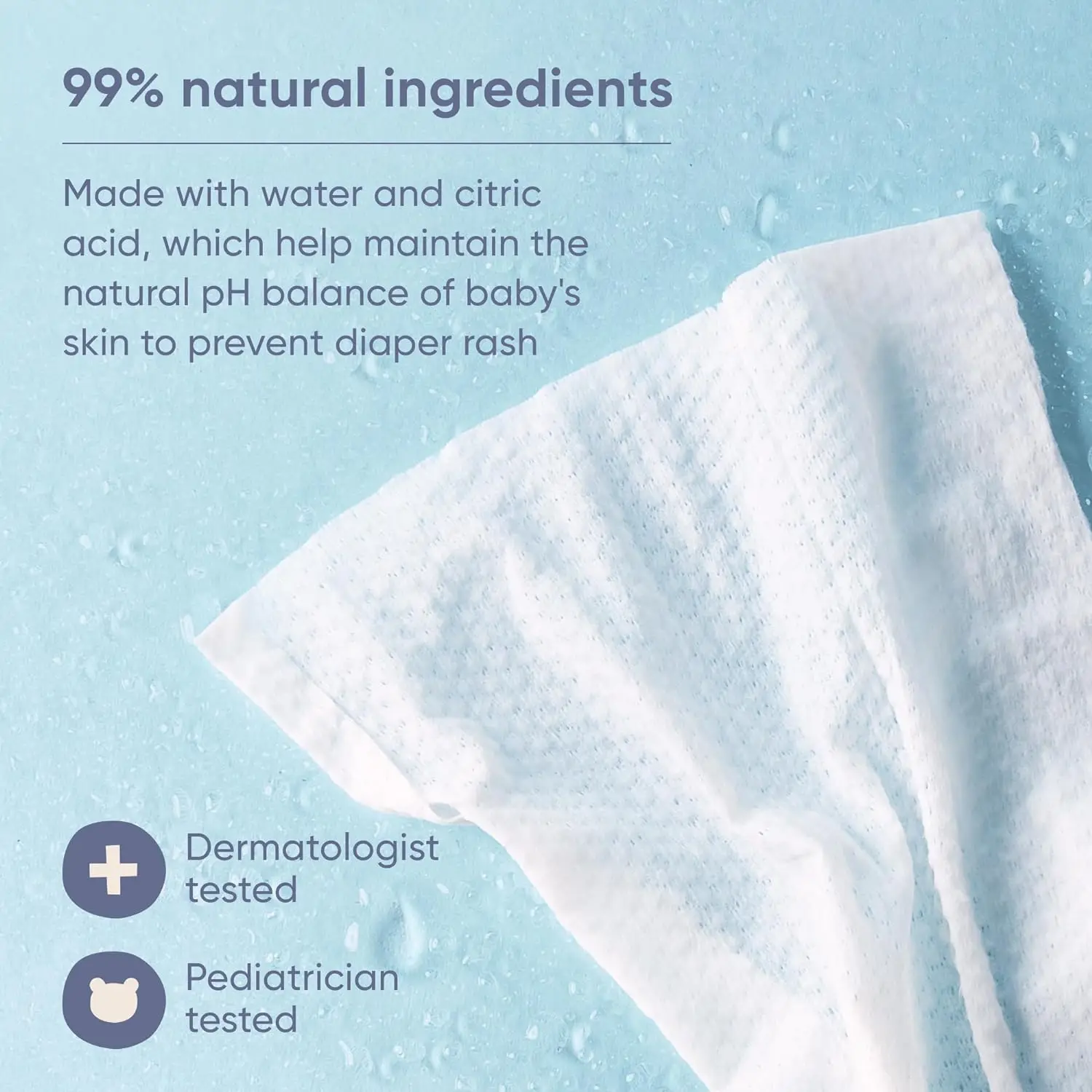 Lookon Baby Wet Wipes 80PCS Antibacterial Hand Wipe 99.9% Water cotton soft towel