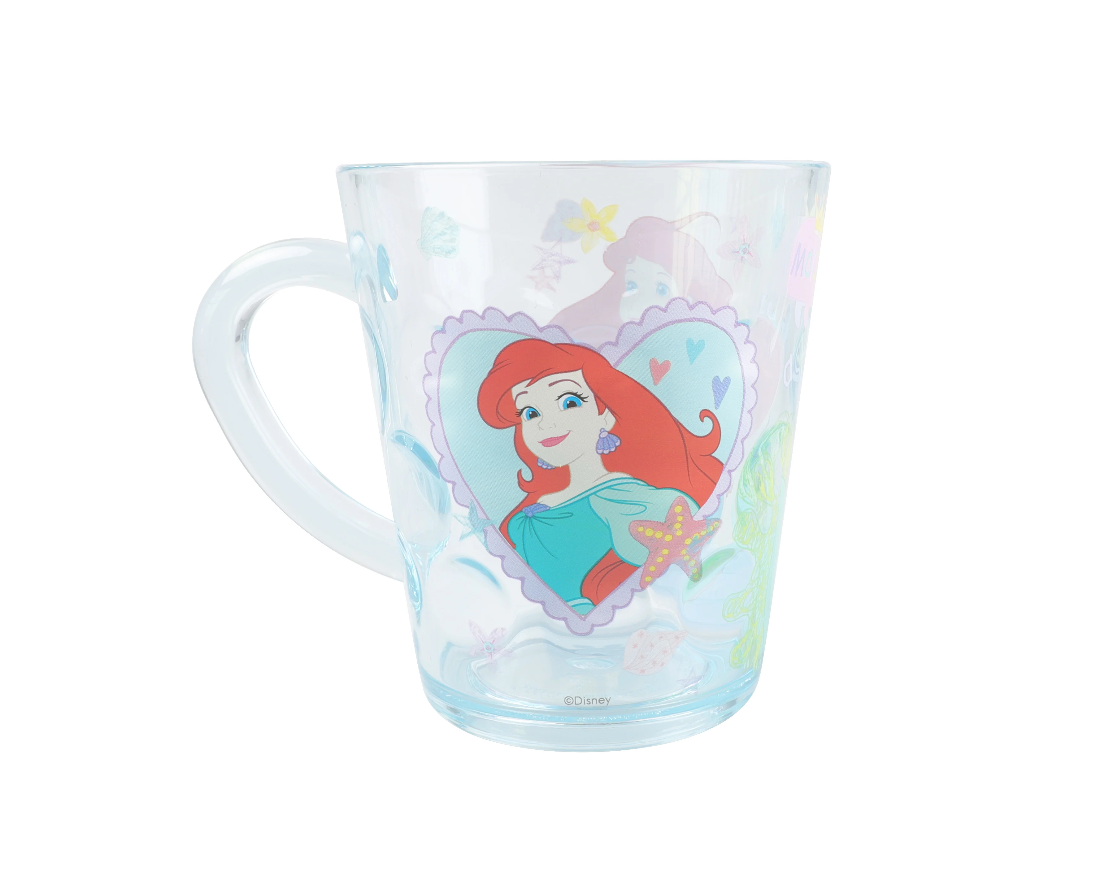 Disney Ariel crystal cup tableware transparent cup mugs Drinking Cup Children water glasses