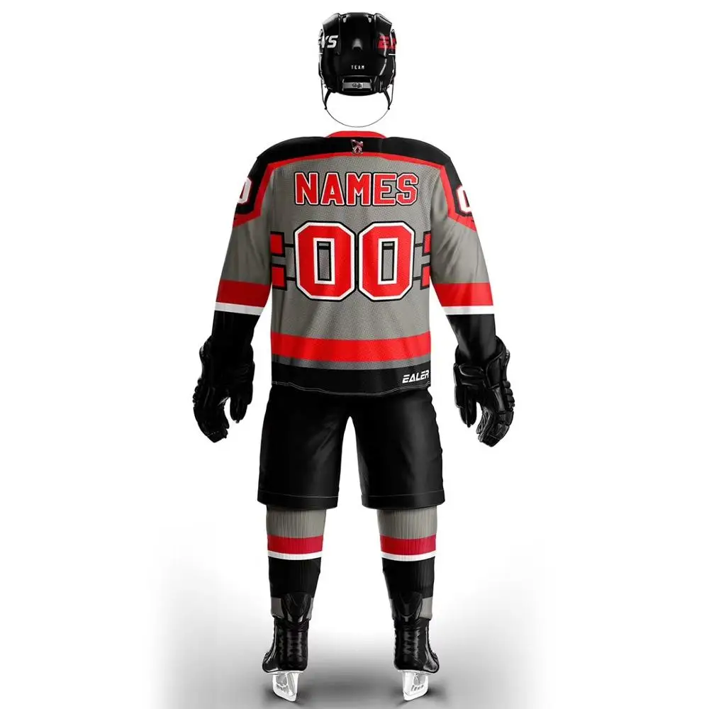 Custom Made Sublimation Printed Reversible Hockey Jersey No Logo