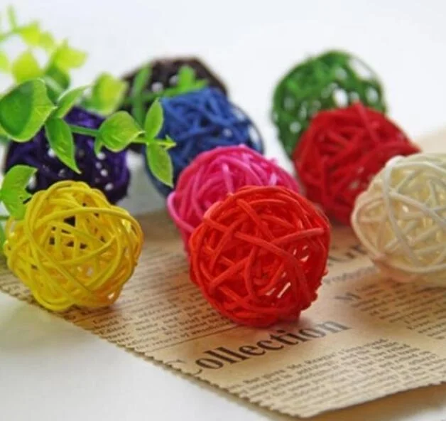 Bird RattanToy Balls Birds Parrot Budgie Parakeet Chewing Toys Pet Bird Chew Toy pet suppliers