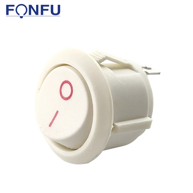 XW-602AB2 6A 250VAC/10A 125VAC Mini Toggle Switch 3-Pin ON-OFF Power Round Rocker Switch