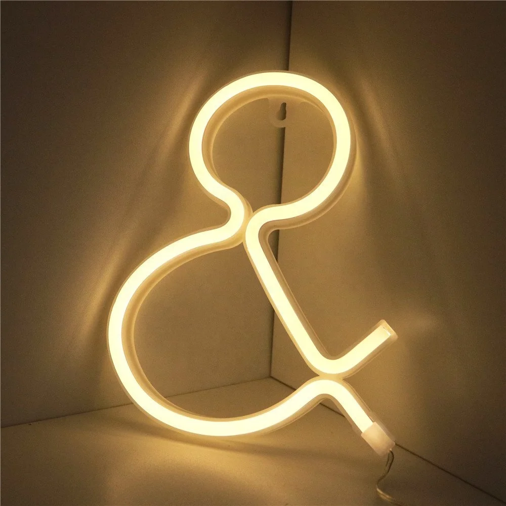 Wall Table hanging decoration alphabetical letter numbers pink/blue/purple/warm white/white/red available led neon sign