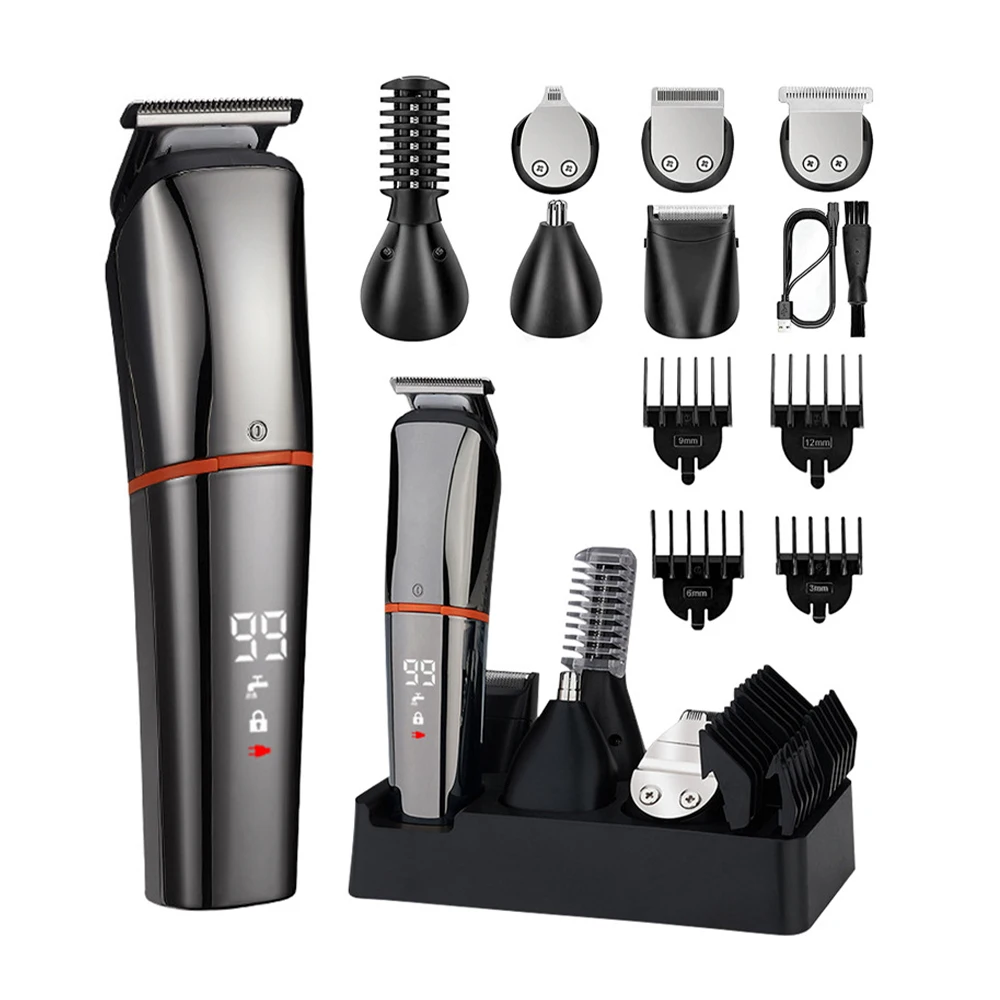 6 in 1  Rechargeable Mens Hair Trimmers Clippers Electric Razor Shavers  Cordless Body Face Beard Grooming Set