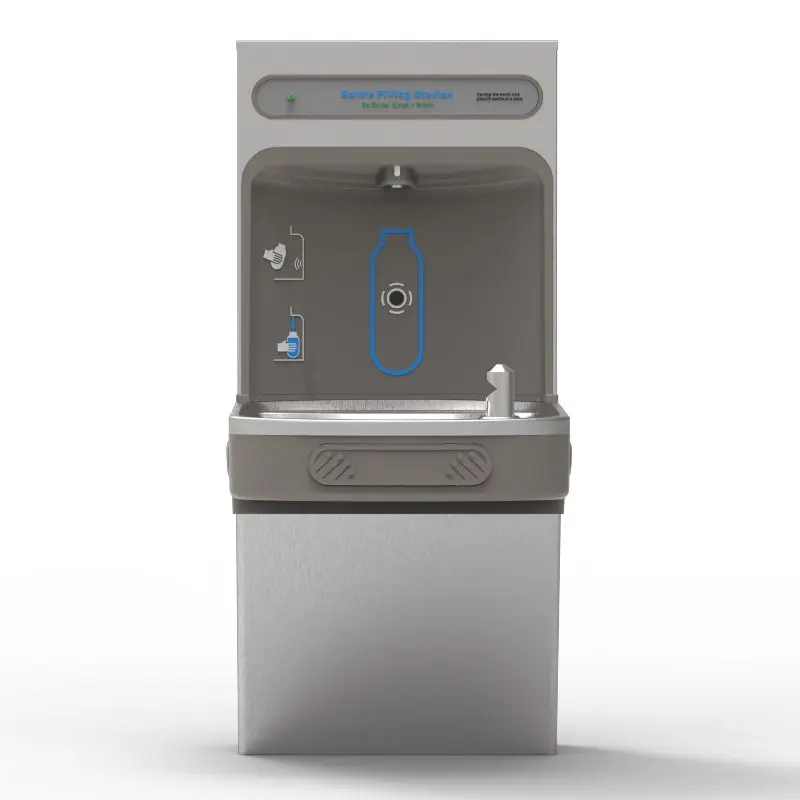 TB35-2 Electric Water Coolers Bottle Filling Station with Single Cooler, Non-Filtered Refrigerated,handfree touchless