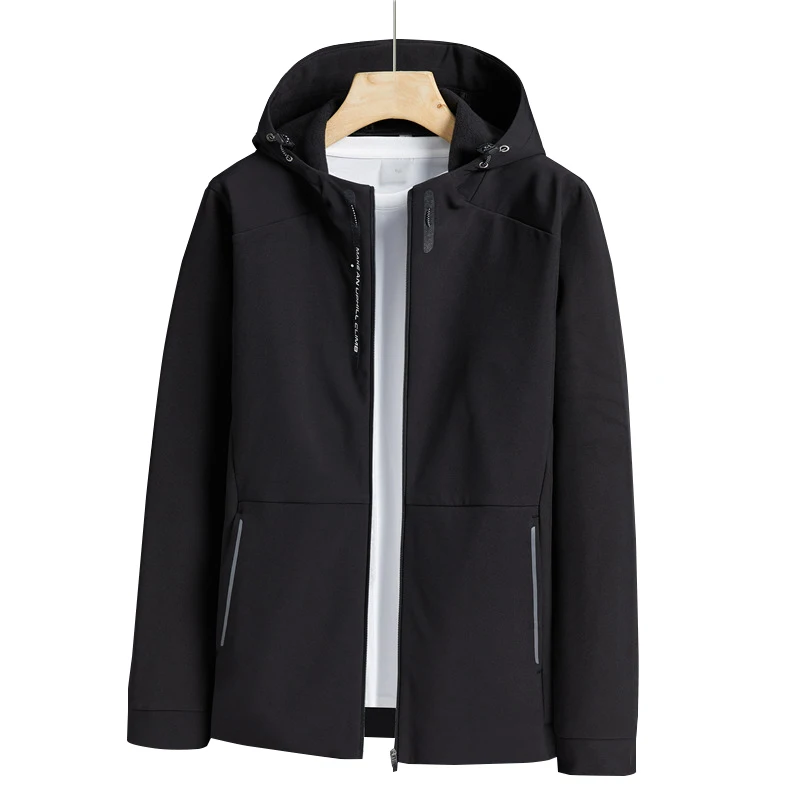 Custom Men Pure Windproof Waterproof Outdoor Jacket Breathable Plain Winter Softshell Jacket With Fleece