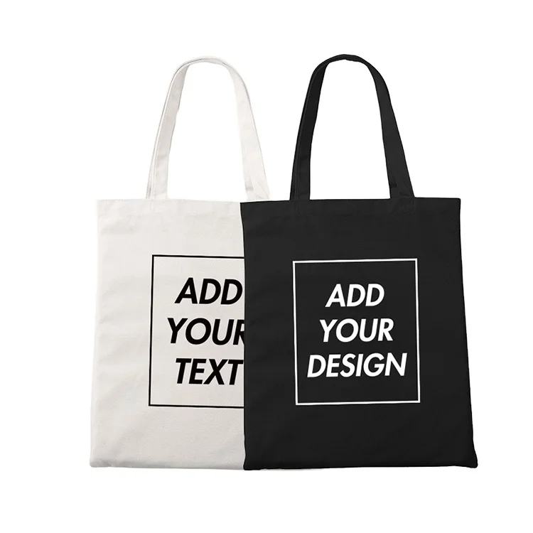 cheapest eco reusable shopping bags packaging custom print black white small zip organic cotton produce bags with handles (60750560610)