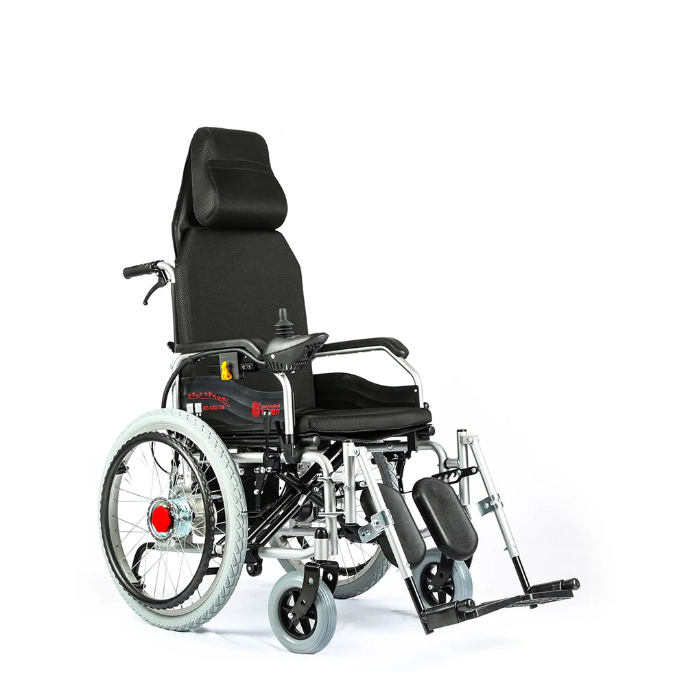 China Portable Elevating Footrest Electric Power Handicap Wheelchair Folding For Elderly Patient