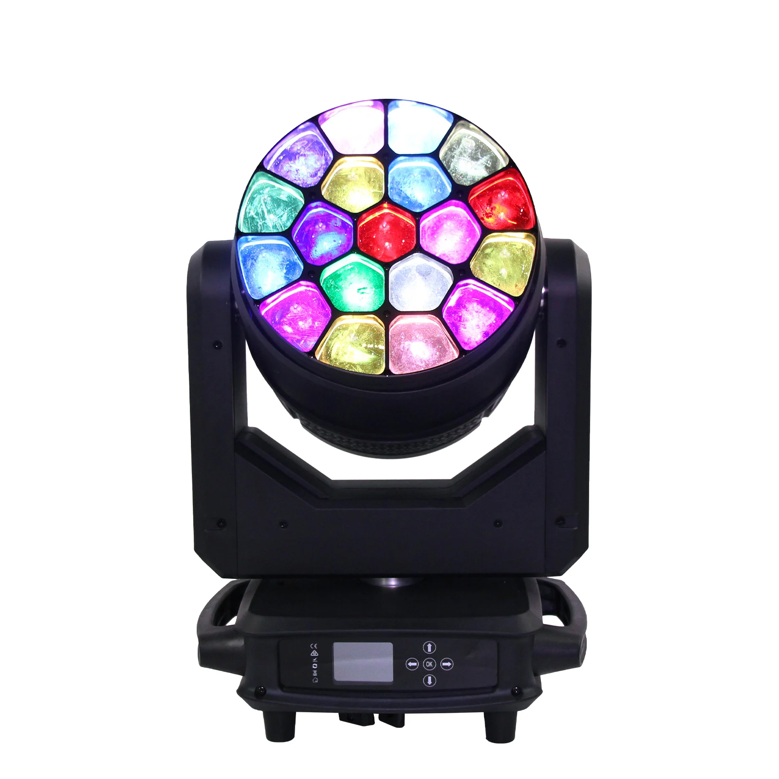 VSHOW R1940L Splash 19 pcs *40W  LED RGBW  wash zoom moving head light big bee eye with folding clamp for stage concert