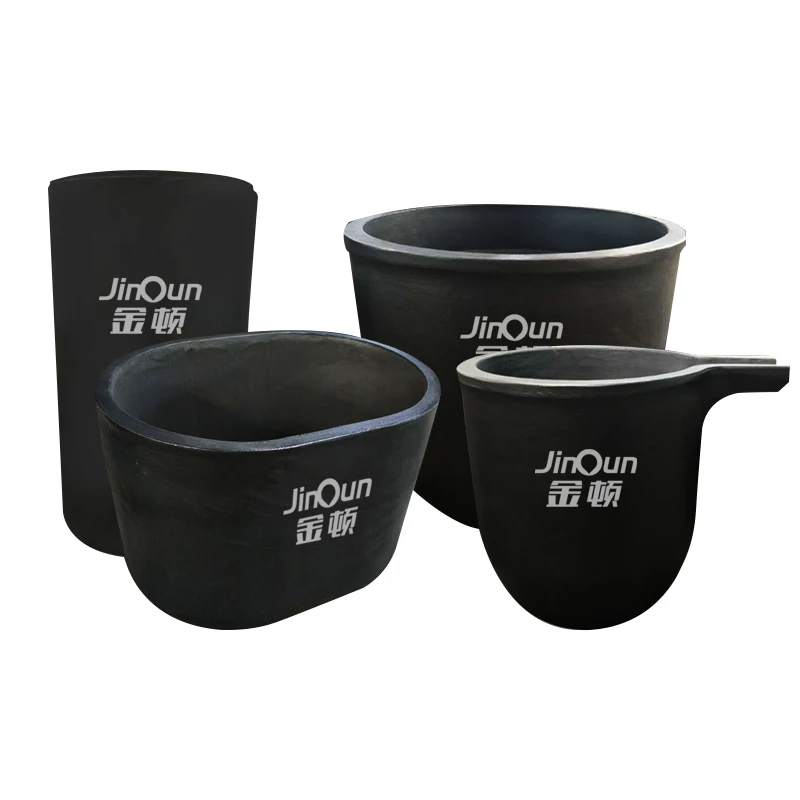 Good price isostatic graphite crucible pot with spout for melting aluminum