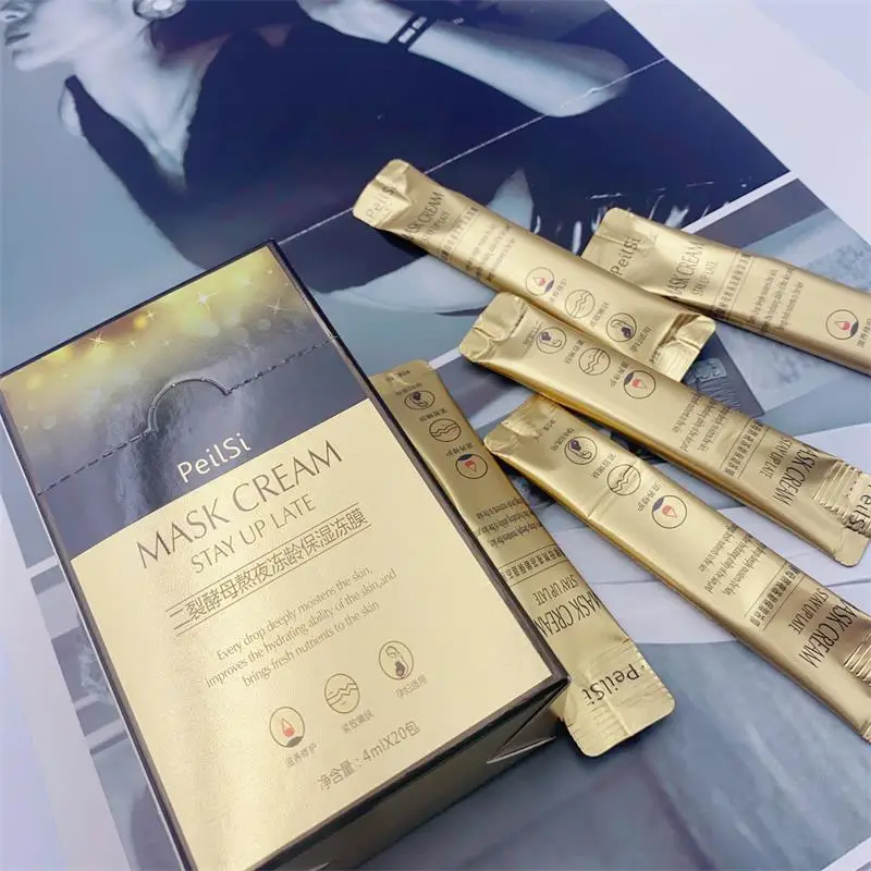 Hot sell 4ml*20Private label Gentle Repair skin care No Wash Sleeping facial Mask Dichotomous Yeast Wash Free facial mask