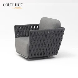 Производитель Couture HUG, сетчатый серый Поворотный диван с высокой спинкой, уличный комплект диванов, садовые наборы