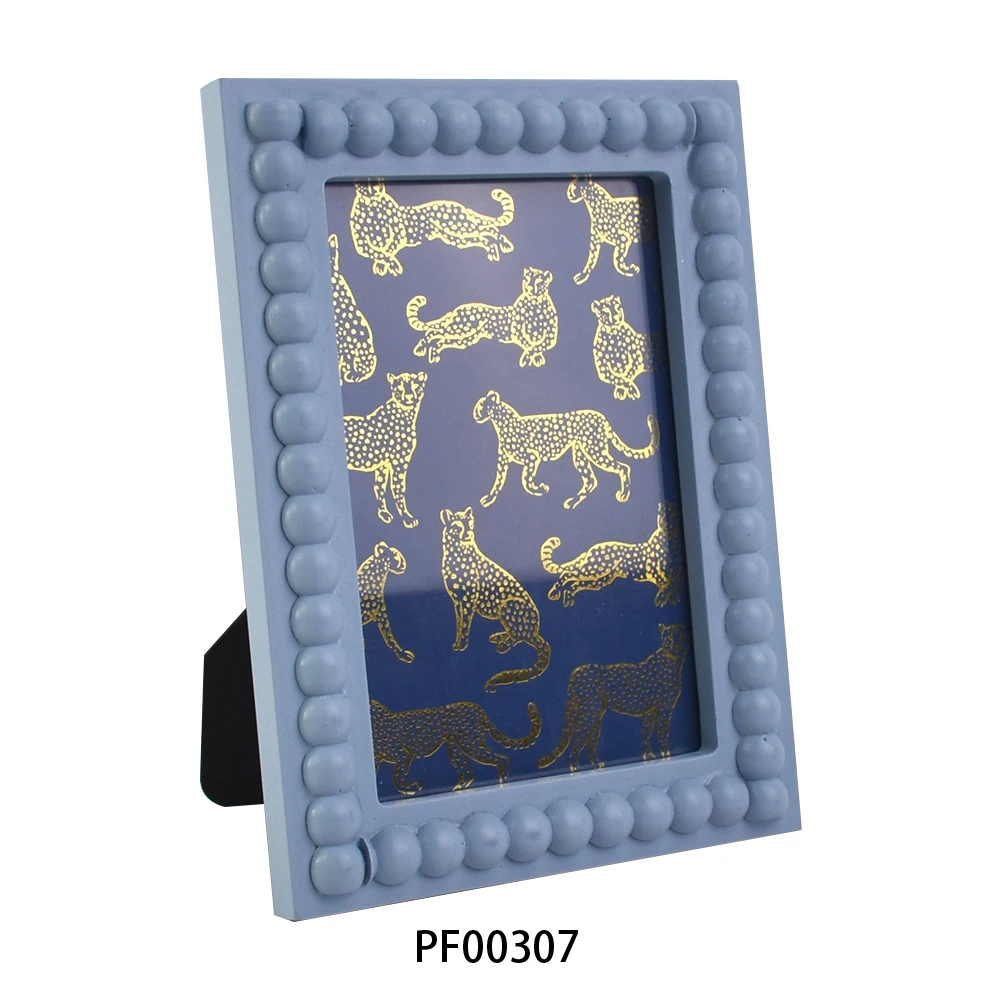Handcrafted Bead Decorative Oak Wood Picture Frame In Lacquer Stunning Glossy Mustard Lacquer Picture Frame