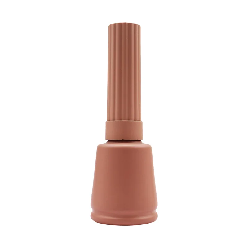 Matte brownish red Trapezoidal cylinder glass nail polish remover bottle empty nail polish bottles wholesale