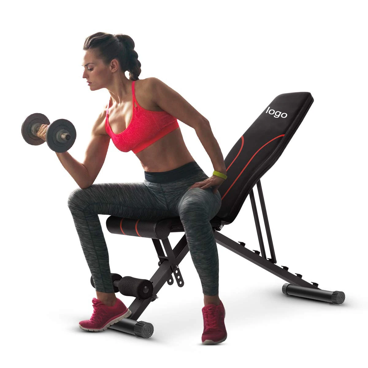  Multi In stock wholesale training gym foldable fitness Press Barbell Bed adjustable weight Lifting dumbbell