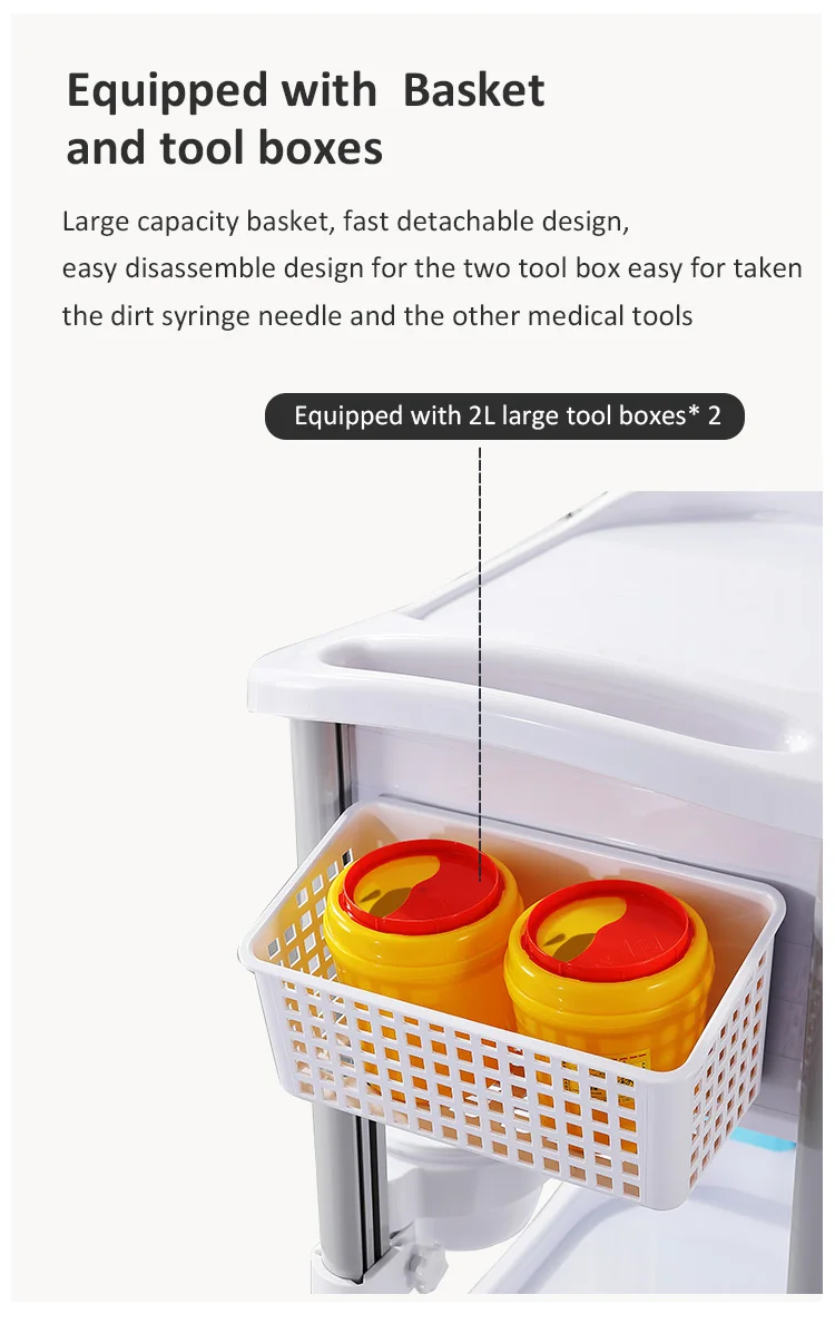 Manufacturer Thickened abs hand-pushed medical car Wholesale care dressing change car Beauty care multi-functional tool car