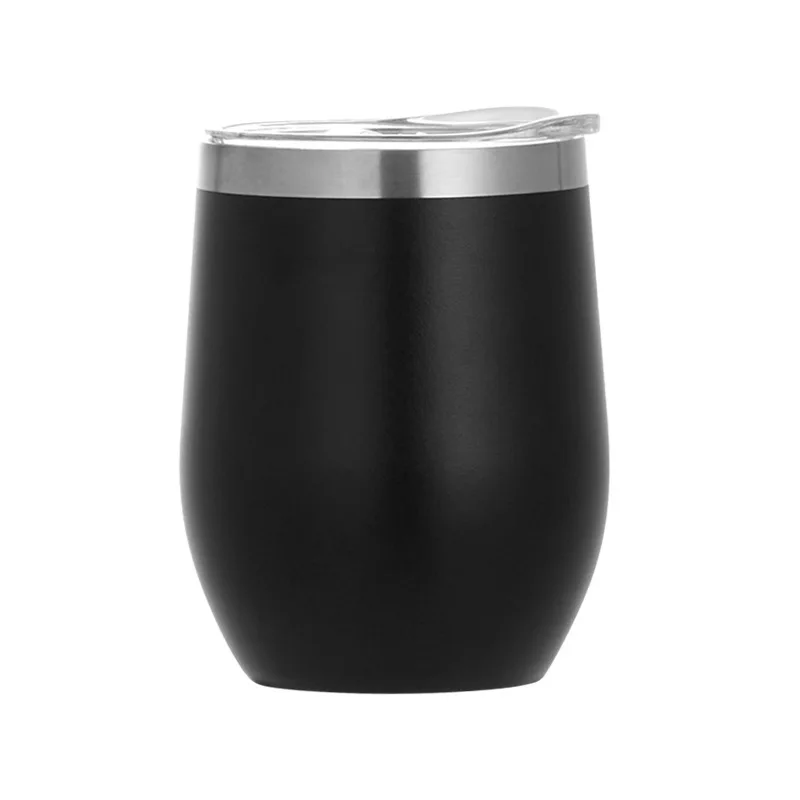 Hot sale Wholesale Wine Tumbler Powder Coating 304 Stainless Steel Insulated Coffee Cup Reusable Egg Tumble