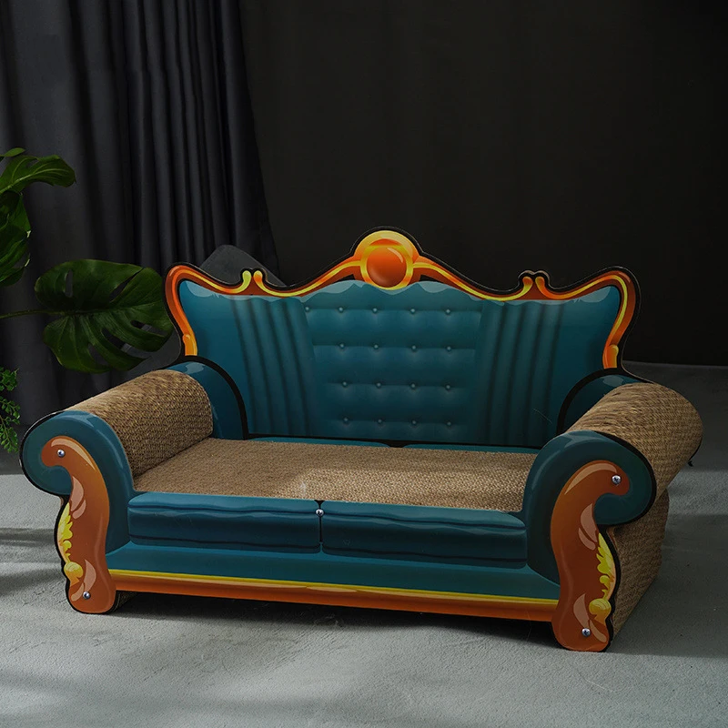 AliGan cat scratcher cardboard sofa shaped toy scratching board pad crumbs lounge bed vertical with textures wave corrugated pad