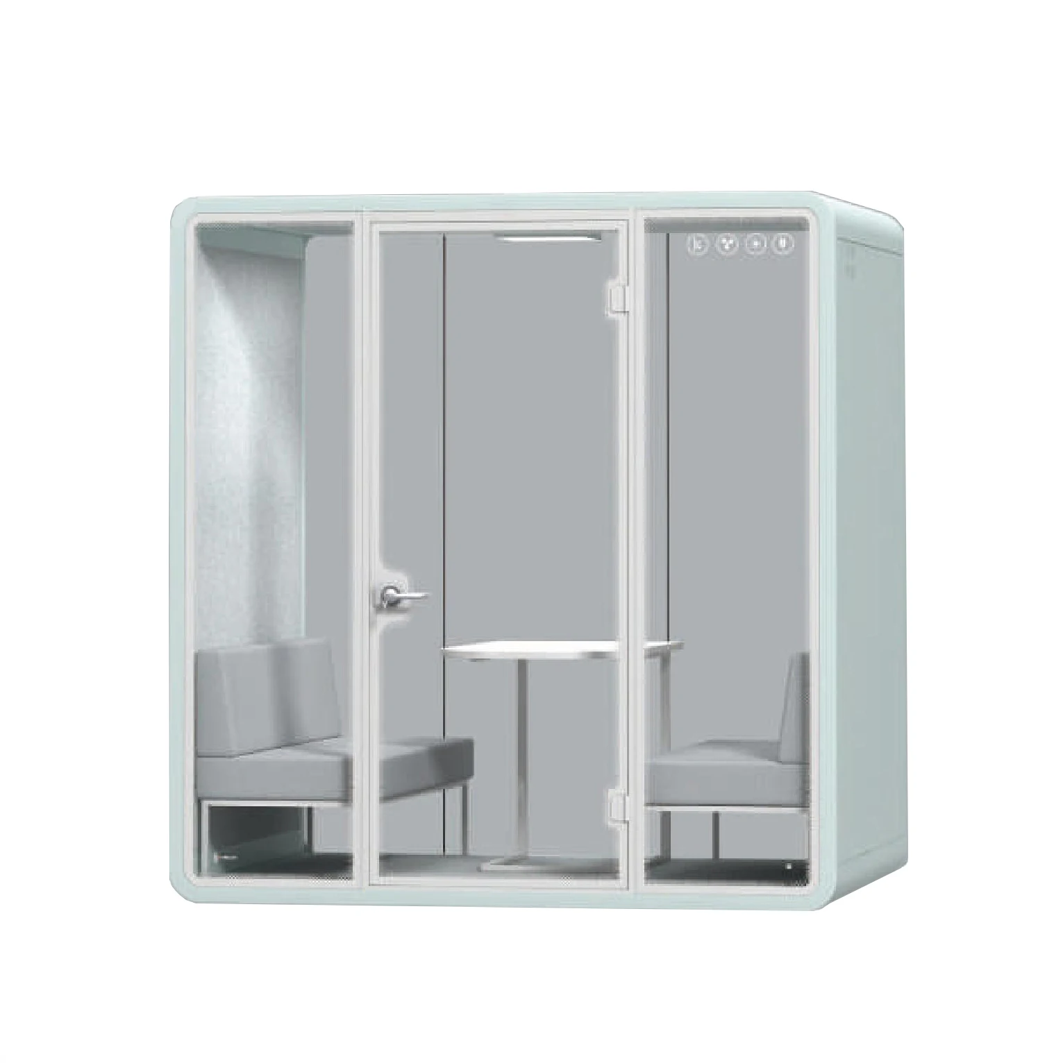 Modern Aluminum frame office Meeting Room 6 Seats  soundproof phone booth