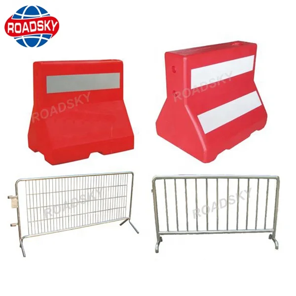 Metal Plastic Temporary Road Block Crowd Control Barrier