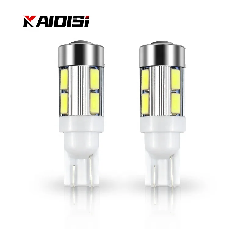 Automotive T10 LED Bulb 6 SMD 12V White 6500K Brake Light LED Signal Light 10SMD Automotive Interior Wedge W5W Wide Light 5630