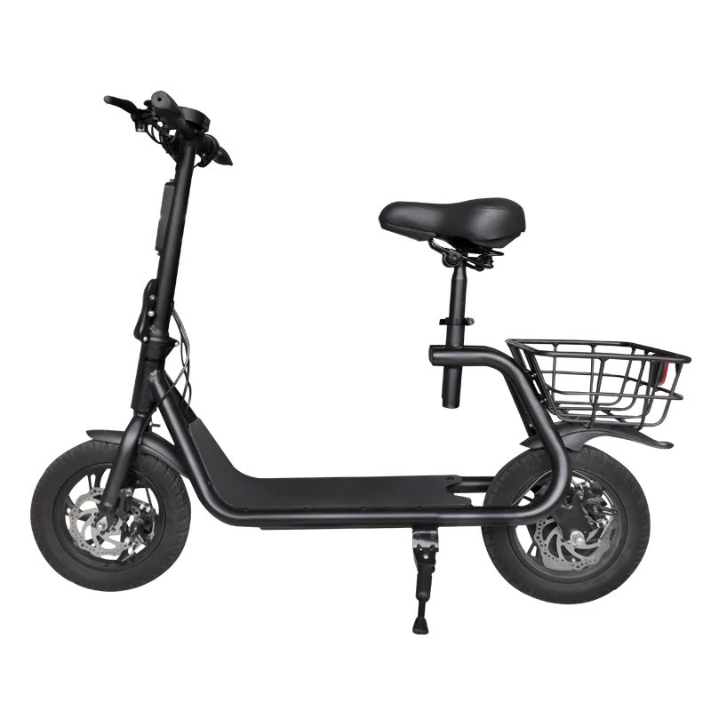Alucard EU warehouse electric bike adult basket 350W 2 wheel electric bicycle folding electric scooter with seat