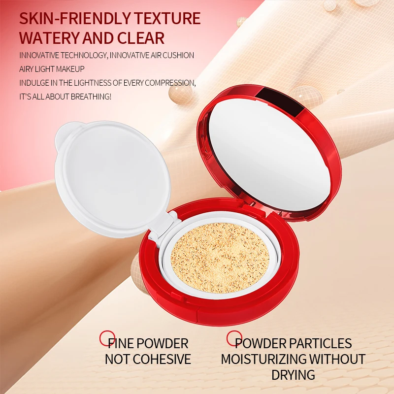 Wholesale OEM Gift Plant Extract Essence Air Cushion BB Cream Skin-Friendly Care Hydrating Foundation Compact Set Makeup