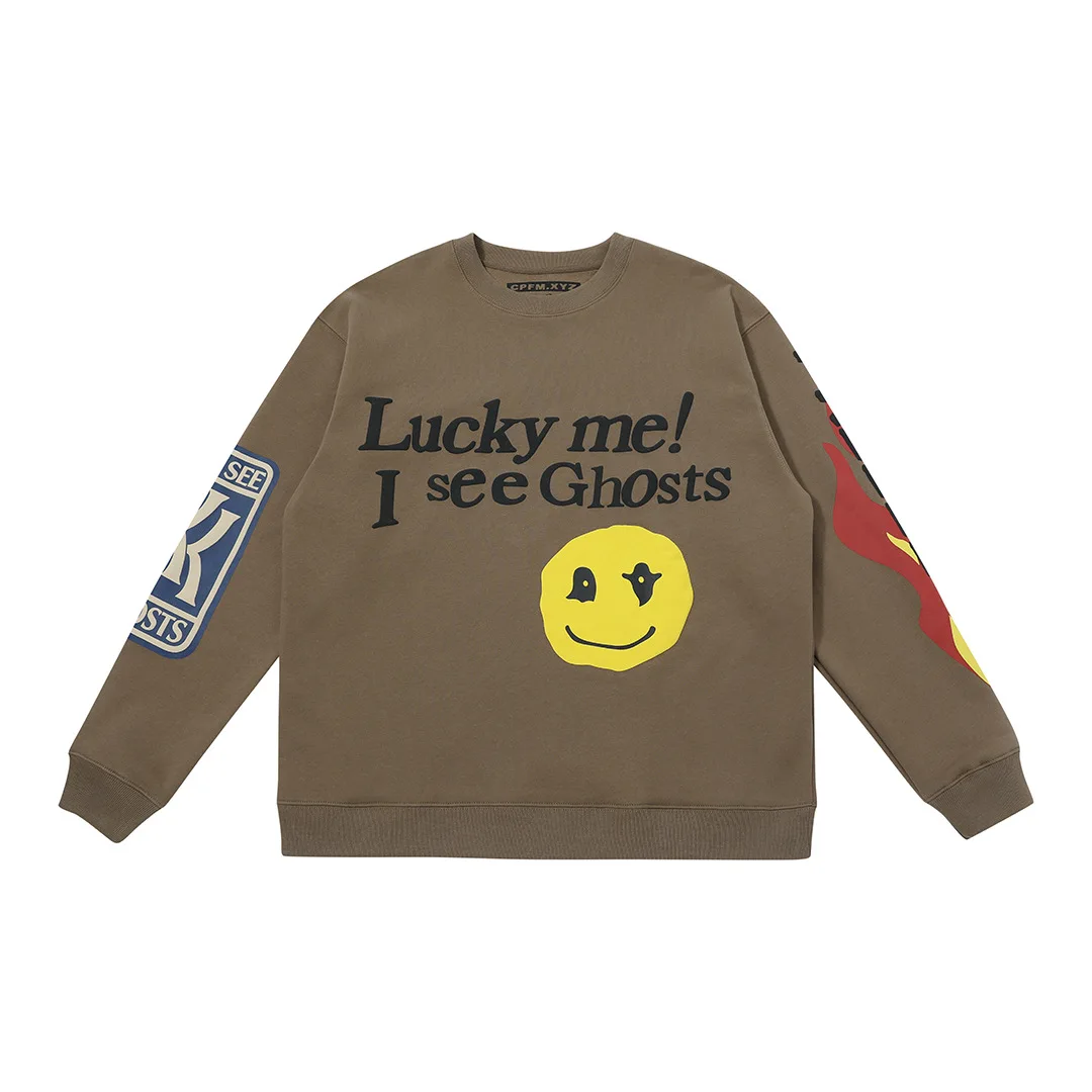 
 Толстовка Kanye Lucky me i see Ghost, пуловер, свитшоты в стиле хип-хоп  