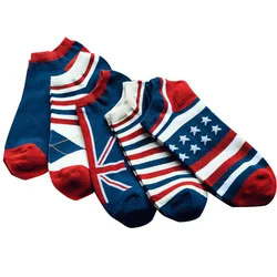 Hot Sale custom Men Summer Cotton National Flag Socks USA UK American England Dress Socks