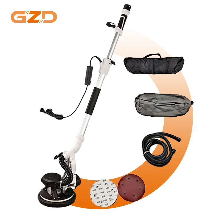 Factory 2.2m Rod 1680w Concrete Wall and Ceiling Polisher Sanding Machine with Dust Collector