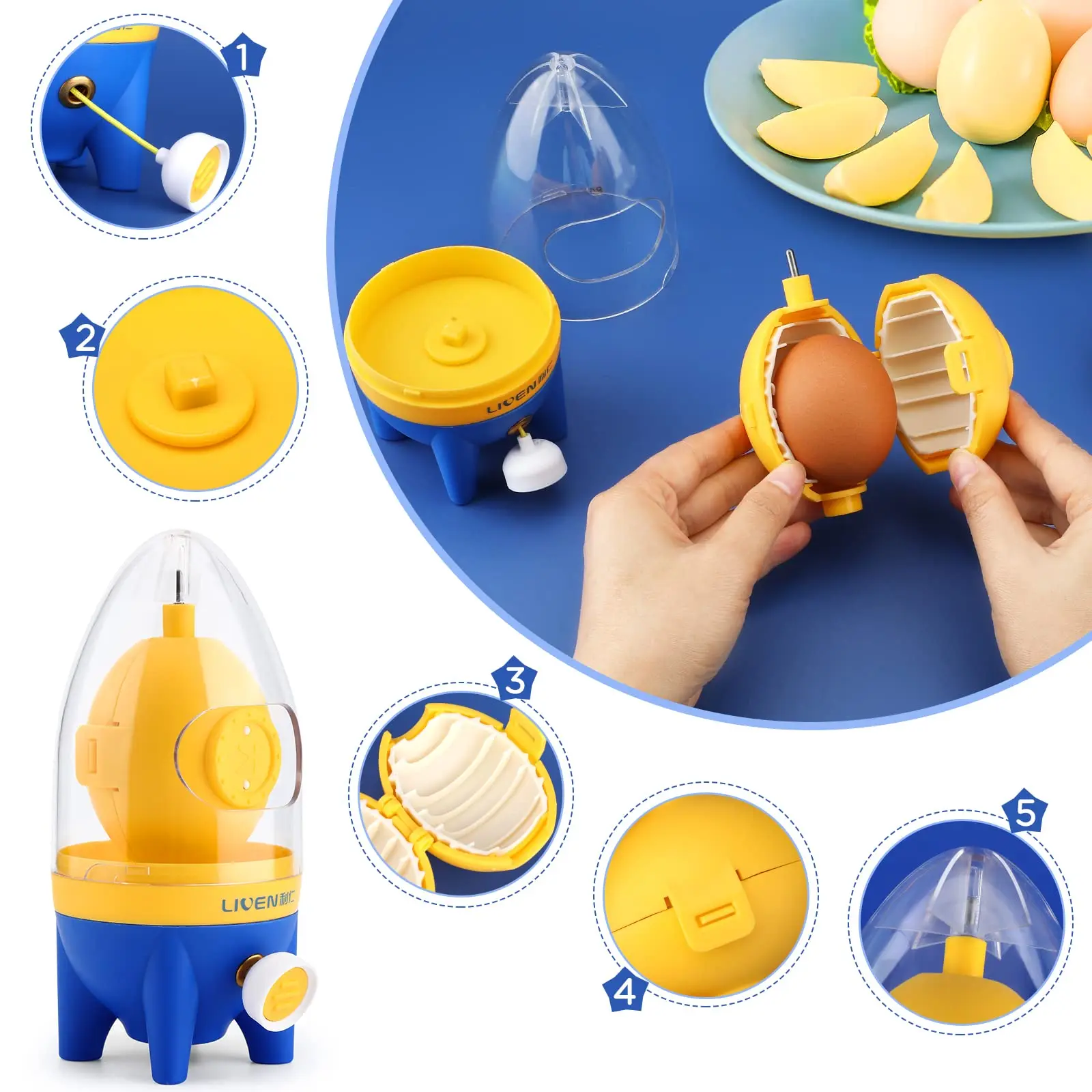 Egg homogenizer manual household yolk protein mixer turn golden egg shaker Golden Egg Maker Tool