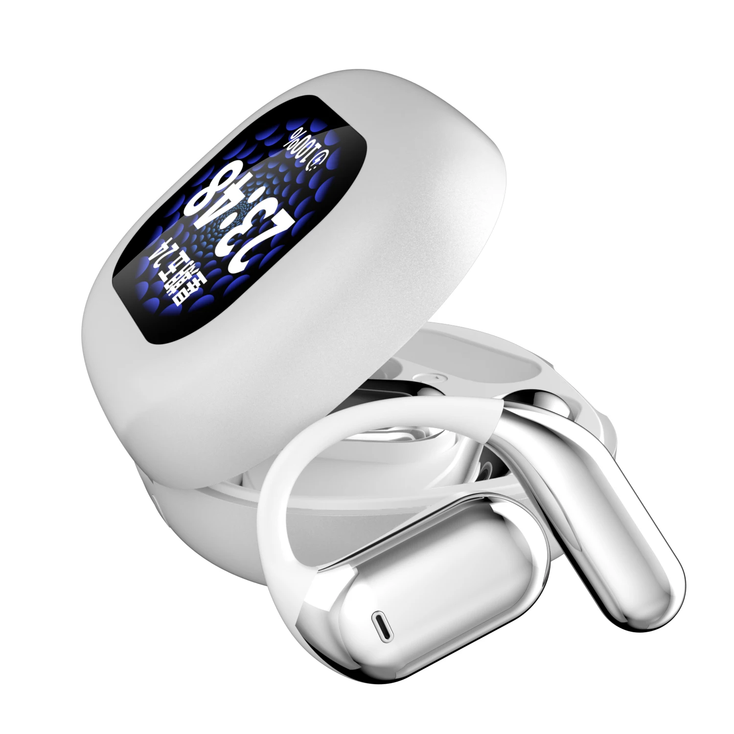 OWS on-ear wireless earphones with screen Air Q16 Pro max blue tooth earphones headphones touch control screen gaming earphone