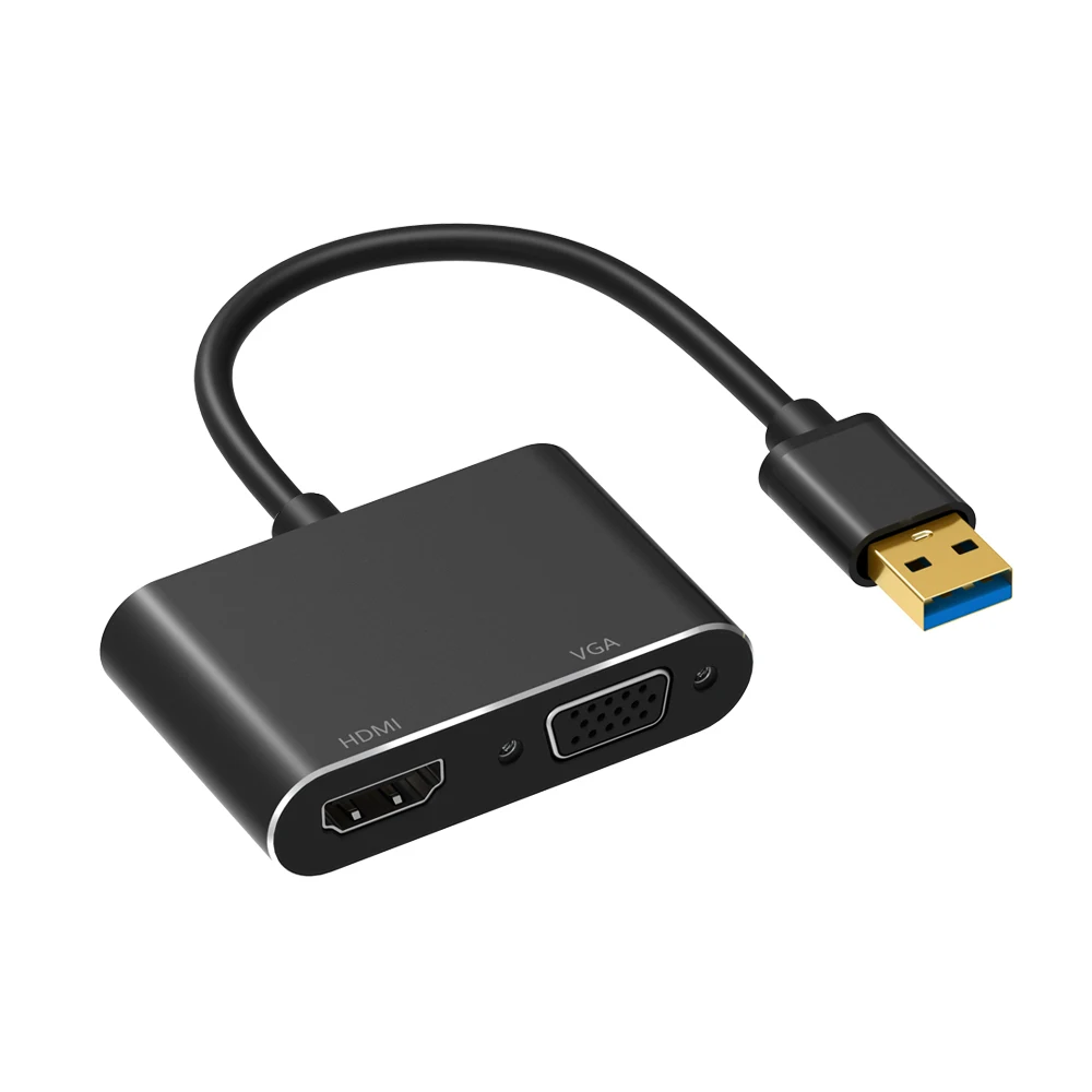 USB 3.0 to HDTV VGA Adapter Compatible with MAC OS 1080P Monitor Display Video OTN-5201B