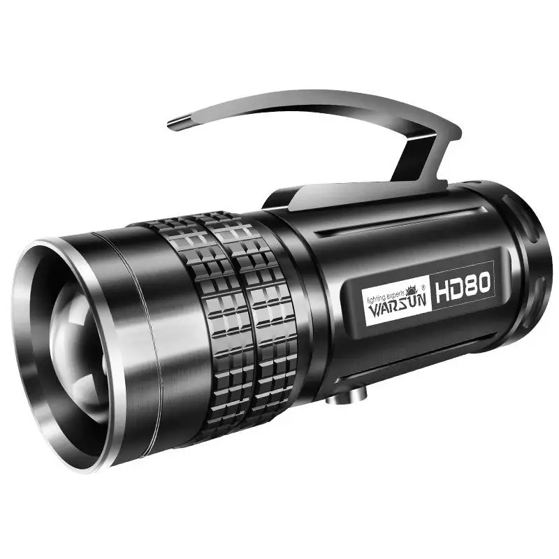 
WARSUN HD80 Zoomable USB Rechargeable UV searchlight Long life led Work Light for fishing 