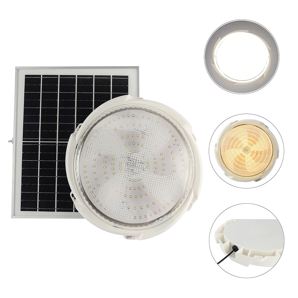 solar Panel system Power Battery energy saving 100w 200W 300W solar ceiling light indoor for day and night