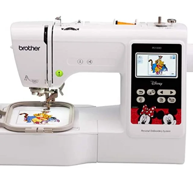 THE ORIGINAL B r o t h e r PE550D Embroidery Machine, 125 Built-in Designs including 4 x 4 Hoop Area, Large 3.2 LCD Touchsc