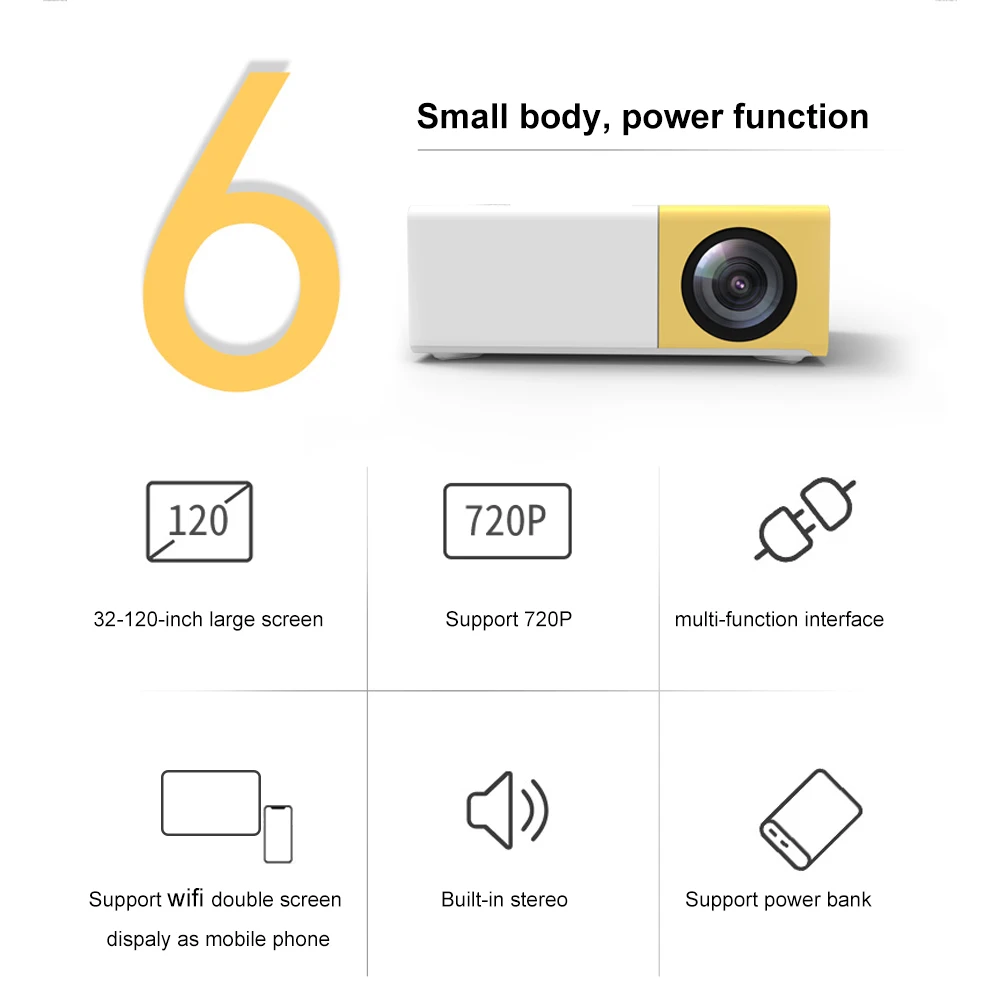 Горячая Распродажа Amazon LianLian Cast yg300 pro Hd карманный светодиодный домашний кинотеатр Yg300 Pro мини-проектор 1080p для мобильного