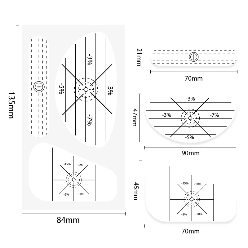 Waterproof Golf Impact Tape Set Self-Teaching Sweet Spot and Shot Consistency Analysis for Woods Irons and Putters
